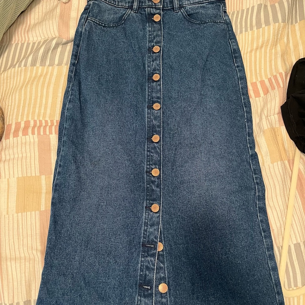 Monki Blue Denim Skirt